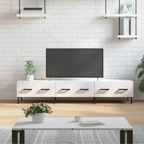 vidaXL Έπιπλο Τηλεόρασης Γυαλ. Λευκό 150x36x30 εκ. Επεξεργασμένο Ξύλο