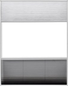 vidaXL Σήτα Παραθύρου Πλισέ με Σκίαστρο 80 x 100 εκ. Αλουμινίου