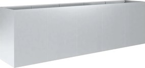 vidaXL Γλάστρα Κήπου Ασημί 200 x 40 x 60 εκ Γαλβανισμένος Χάλυβας