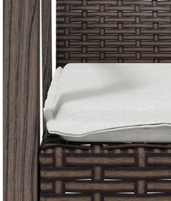 vidaXL Σετ Τραπεζαρίας Κήπου 5 τεμ. Συνθ. Ρατάν / Ατσάλι με Μαξιλάρια