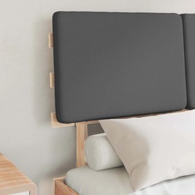 vidaXL Σκελετός Κρεβατιού με Επενδεδυμένο Κεφαλάρι Σκούρο Γκρι