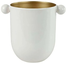 Βάζο Dido 013.796446 13x18x16cm White-Gold Metal