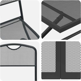 vidaXL Σετ Εξωτερικών Επίπλων 5 pcs Ανθρακί Σίδηρος και Χάλυβας