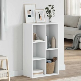 vidaXL Ραφιέρα / Βιβλιοθήκη Λευκή 50 x 25 x 80 εκ. από Επεξ. Ξύλο
