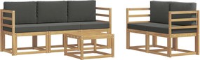 vidaXL Σειρά Καναπέ Εξωτερικού 6 pcs