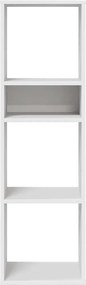 vidaXL Βιβλιοθήκη με 5 Ράφια Λευκή 34x31x112 εκ. Επεξεργασμένο Ξύλο