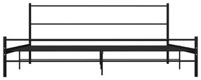 vidaXL Πλαίσιο Κρεβατιού Μαύρο 200 x 200 εκ. Μεταλλικό