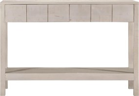 vidaXL Τραπέζι Κονσόλα Λευκό 110x35x75 εκ. Μασίφ Ξύλο Μάνγκο