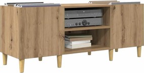 vidaXL Ντουλάπι δίσκων βινυλίου Artisan Oak 121 x 38 x 48 cm