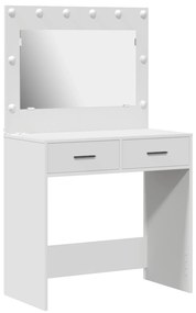 vidaXL Τραπέζι Μακιγιάζ με LED Φώτα - Λευκό, 78.5 x 41 x 135 εκ.