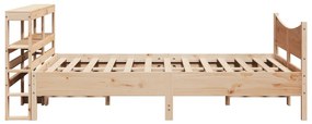 vidaXL Πλαίσιο Κρεβατιού με Κεφαλάρι 120 x 190 εκ. Μασίφ Ξύλο Πεύκου