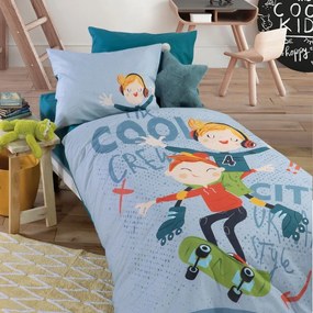 Παπλωματοθήκη Παιδική City Scaters (Σετ 2τμχ) Grey Nef-Nef Single 160x220cm 100% Cotton