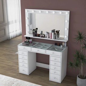 Τουαλέτα Μακιγιάζ Λευκό CABREDO 120x44.5x79.8