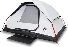 vidaXL Σκηνή Κάμπινγκ 2 Ατόμων Διάβροχη Λευκή Ύφασμα Συσκότισης