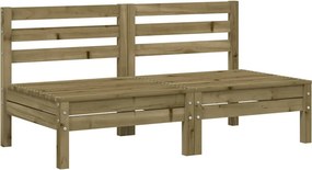 vidaXL Corner Sofa 2 τμχ. Impregnated Pinewood Natural Impregnated