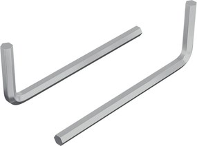 vidaXL Εξαγωνικό Κλειδί 2 pcs Ασημί 22 x 66 χιλ. Ατσάλι