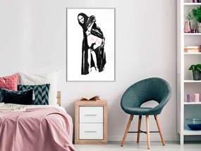 Αφίσα - Moona Lisa - 20x30 - Μαύρο - Με πασπαρτού