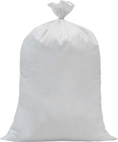 vidaXL Υφασμάτινοι σακίδες 50 τεμ. Λευκό 80 x 125 cm PP