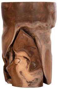 Βοηθητικό Σκαμπό - Τραπεζάκι STOMP Ξύλο Teak Φυσικό Φ30x45Υ εκ. 30x30x45 εκ.