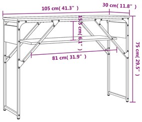 ΤΡΑΠΕΖΙ ΚΟΝΣΟΛΑ ΚΑΠΝΙΣΤΗ ΔΡΥΣ 105 X 30 X 75 ΕΚ. ΕΠΕΞΕΡΓ. ΞΥΛΟ 837794