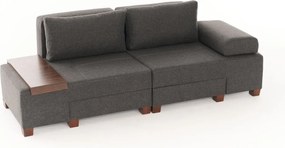 3-Seat Sofa-Bed Perenna Linen - Anthracite Anthracite