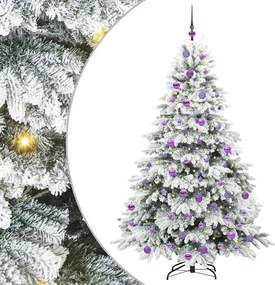 vidaXL Τεχνητό Χριστουγεννιάτικο Δέντρο Λευκό 180 cm ΠΕ και PVC