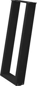 vidaXL Πόδια Κονσόλας σε Σχήμα U 2 τεμ. Μαύρο 38x(72-73) εκ. Ατσάλι