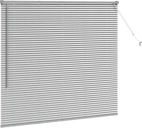 vidaXL Βενετσιάνικες Ρόδες Ασημί 130 x 145 εκ Αλουμίνιο