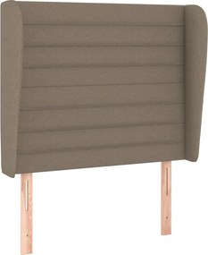vidaXL Κρεβάτι Boxspring με Στρώμα Taupe 90x200 εκ. Υφασμάτινο