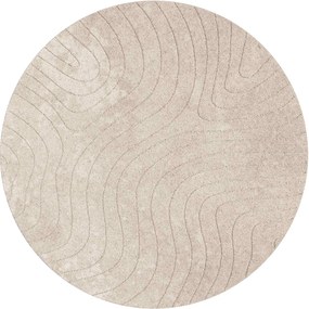 vidaXL Χαλιά χώρου Γύρος PALMERAS Μπεζ Ø 120 εκ. Πολυεστέρας