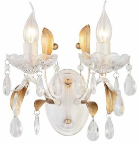 Απλίκα Τοίχου Aca Sardinia DL9342WWG White/Antique Gold