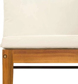 vidaXL 2 τμχ. Σετ Lounge Κήπου με Μαξιλάρια Φυσικό