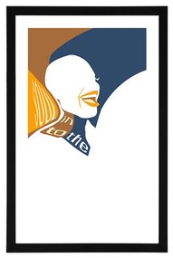 Αφίσα με παρπαστού Γυναικεία φιγούρα με αφιέρωση - 60x90 white