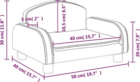 vidaXL Καναπές Παιδικός Καφέ 50x40x30 εκ. από Ύφασμα