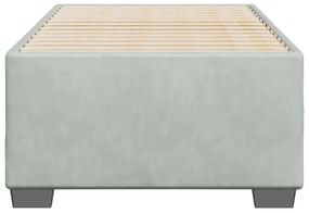 vidaXL Σκελετός Κρεβατιού Χωρίς Στρώμα Αν. Γκρι 90x190 εκ. Βελούδινο