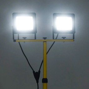 vidaXL Προβολέας LED με Τρίποδο Ψυχρό Λευκό 2 x 100 W