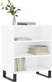 vidaXL Ραφιέρα Γυαλιστερή Λευκή 57 x 35 x 70 εκ. από Επεξεργ. Ξύλο