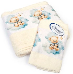 Σετ Πετσέτες 2τμχ Μπεμπέ Βαμβακερές Cute Bear 303 Ecru DimCol