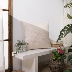 Μαξιλαροθήκη Διακοσμητική Piacenza 01 Ecru Teoran 50X50 Cotton-Polyester