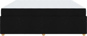 vidaXL Σκελετός Κρεβατιού με στρώμα Μαύρο 200 x 200 cm ύφασμα