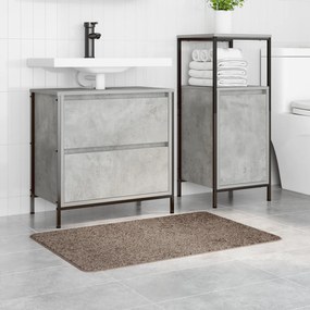 vidaXL Πατάκι Μπάνιου Ορθογώνιο Καφέ 60x90 εκ. Πολυπροπυλένιο Αντιολισθητικό
