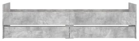 Πλαίσιο Κρεβατιού με Συρτάρια Γκρι σκυροδέματος 90x200 εκ. - Γκρι