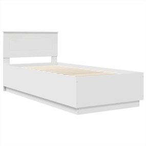vidaXL Σκελετός Κρεβατιού Λευκό 100 x 200 cm Επεξεργασμένο Ξύλο
