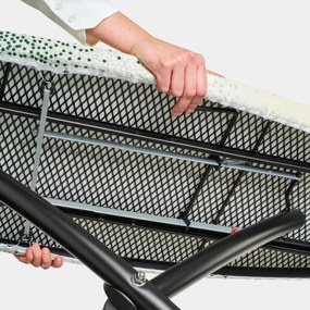 Τραπέζι σιδερώματος Brabantia D 1008898, 135x45 cm, 7 θέσεις ρύθμισης, ανθεκτική στη θερμότητα ζώνη σιδερώματος, κίτρινο/πράσινο