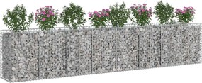 vidaXL Ανασηκωμένο κρεβάτι gabion 3 pcs Ασημί
