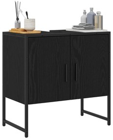 vidaXL Ντουλάπι Νιπτήρα  Μαύρης Δρυός 60x33x60 εκ. Επεξεργασμένο Ξύλο