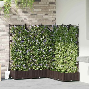 vidaXL Κηποτινάκι με Τρέλα 5 pcs Καφέ 120 x 120 x 125.5 εκ. PP