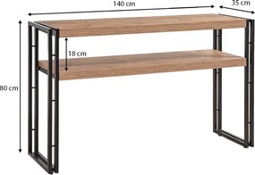 Κονσόλα Atlas Megapap χρώμα atlantic pine 140x35x80εκ.