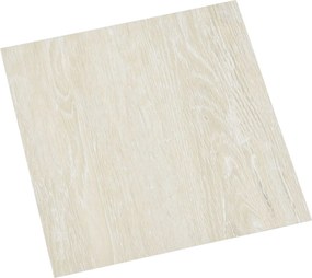 vidaXL Πλάκες Δαπέδου Λευκό κρεμ 5,11 τ.μ. 55 τμχ. PVC