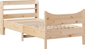 vidaXL Πλαίσιο Κρεβατιού Κεφαλάρι 75x190εκ. Μασίφ Πεύκο